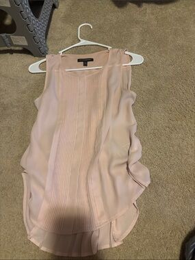 Maurices Pale Blush Pintuck Sleeveless Chiffon Top
